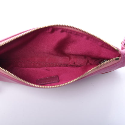 Chanel Lambskin Patent Leather Camellia Wristlet Pink 5 of 10