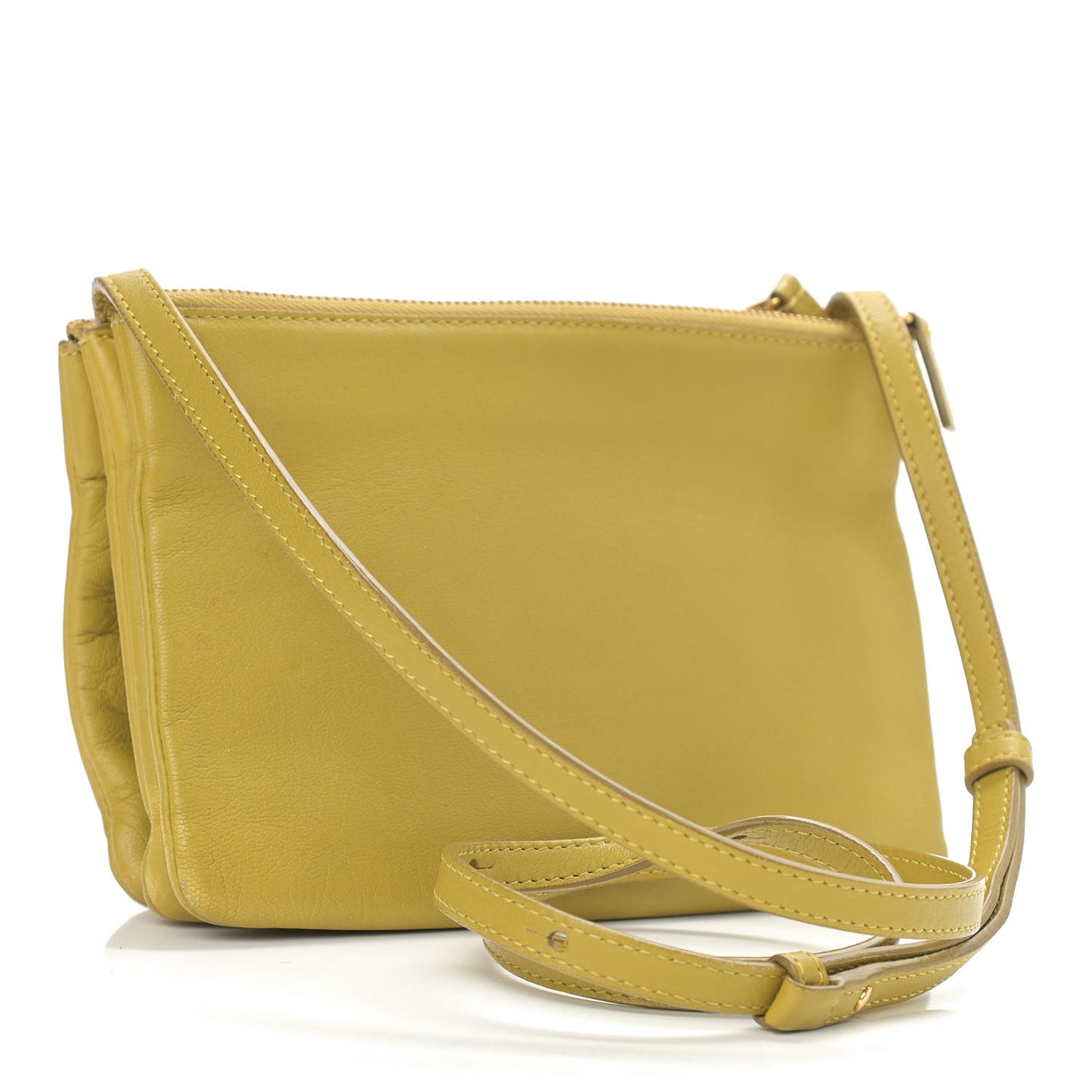 Lambskin Small Trio Crossbody Bag Citron