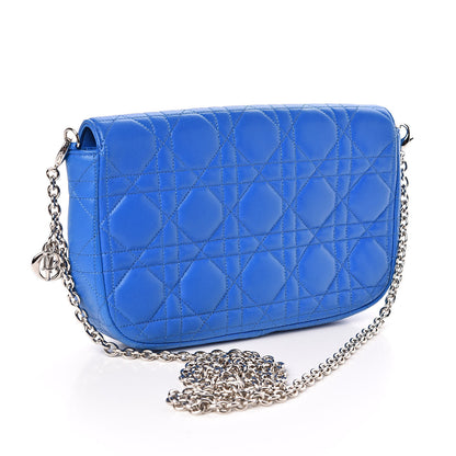 Christian Dior Lambskin Cannage Miss Dior Promenade Pouch Blue 3 of 9