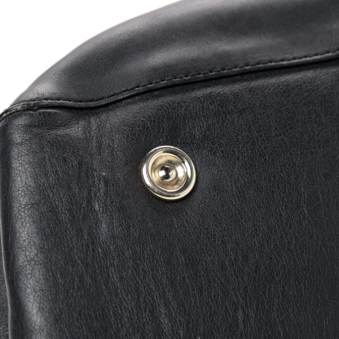 Supple Calfskin Large Radiant Hobo Black