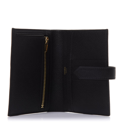 Hermes Epsom Bearn Compact Wallet Black 5 of 8