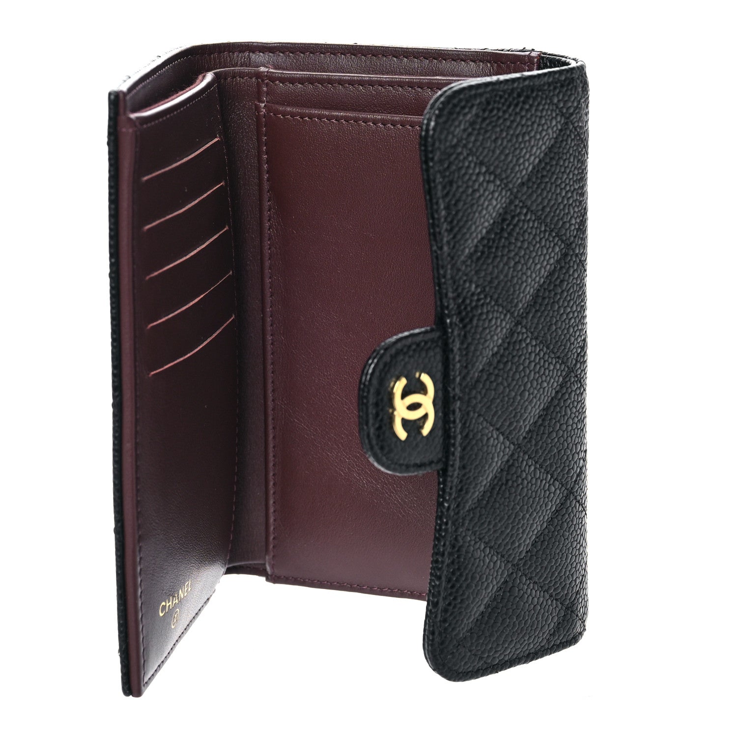Chanel Caviar Quilted Medium Flap Wallet Black 5 of 10