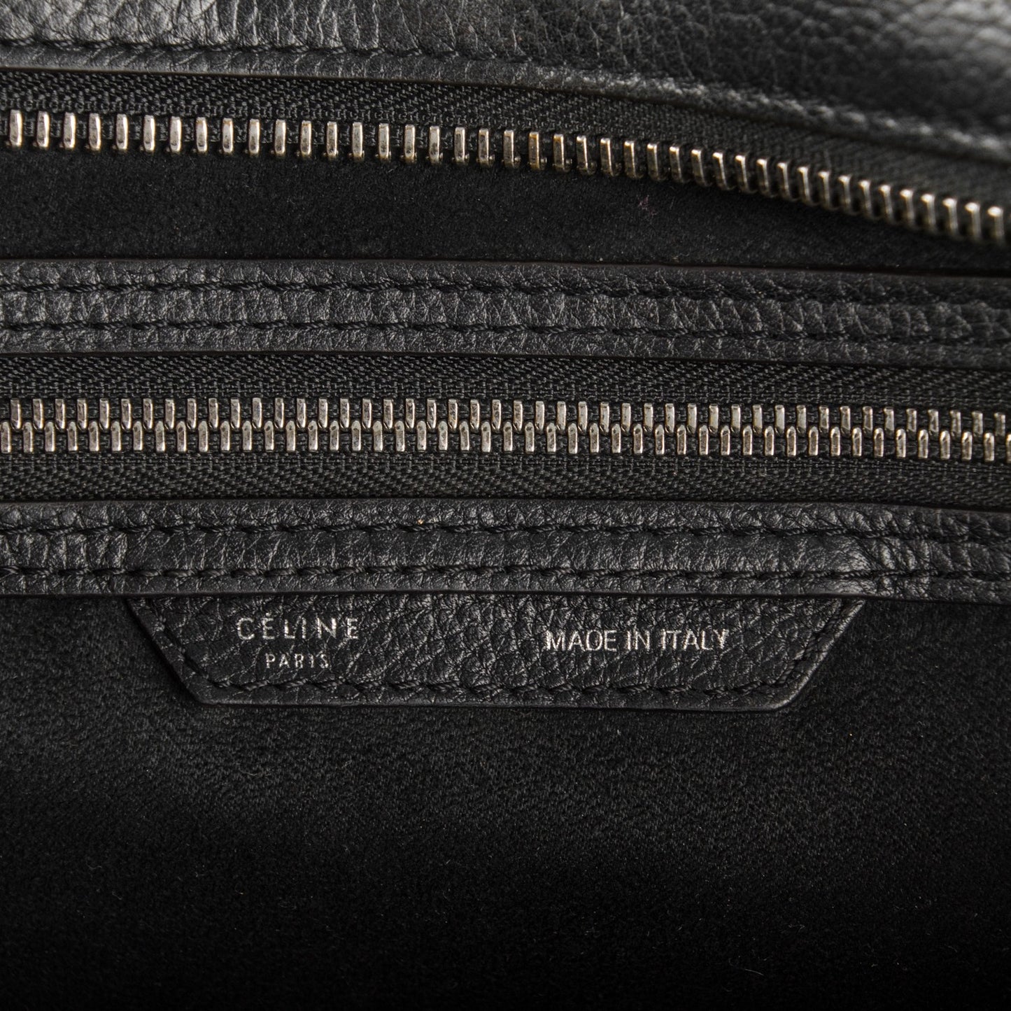 Drummed Calfskin Mini Luggage Black