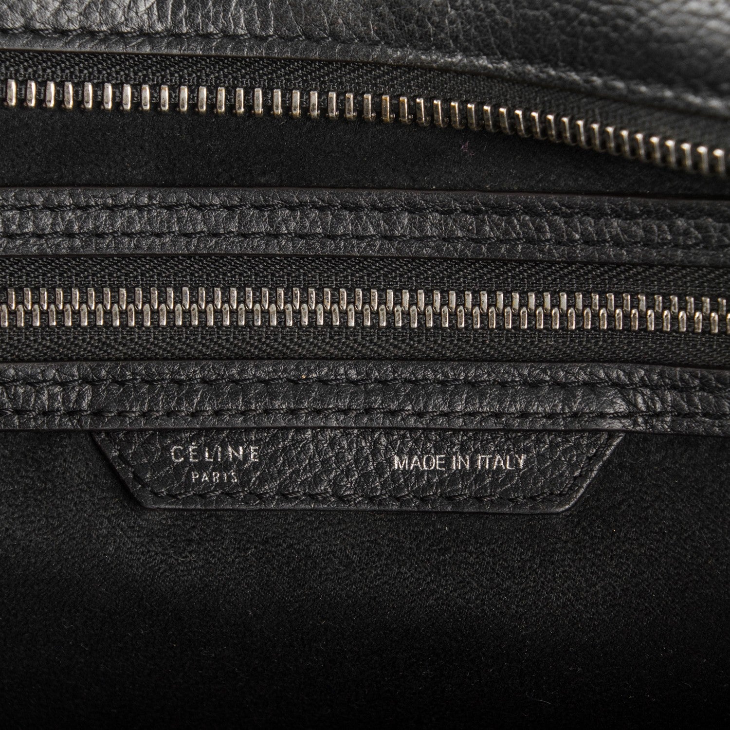Celine Drummed Calfskin Mini Luggage Black 7 of 8