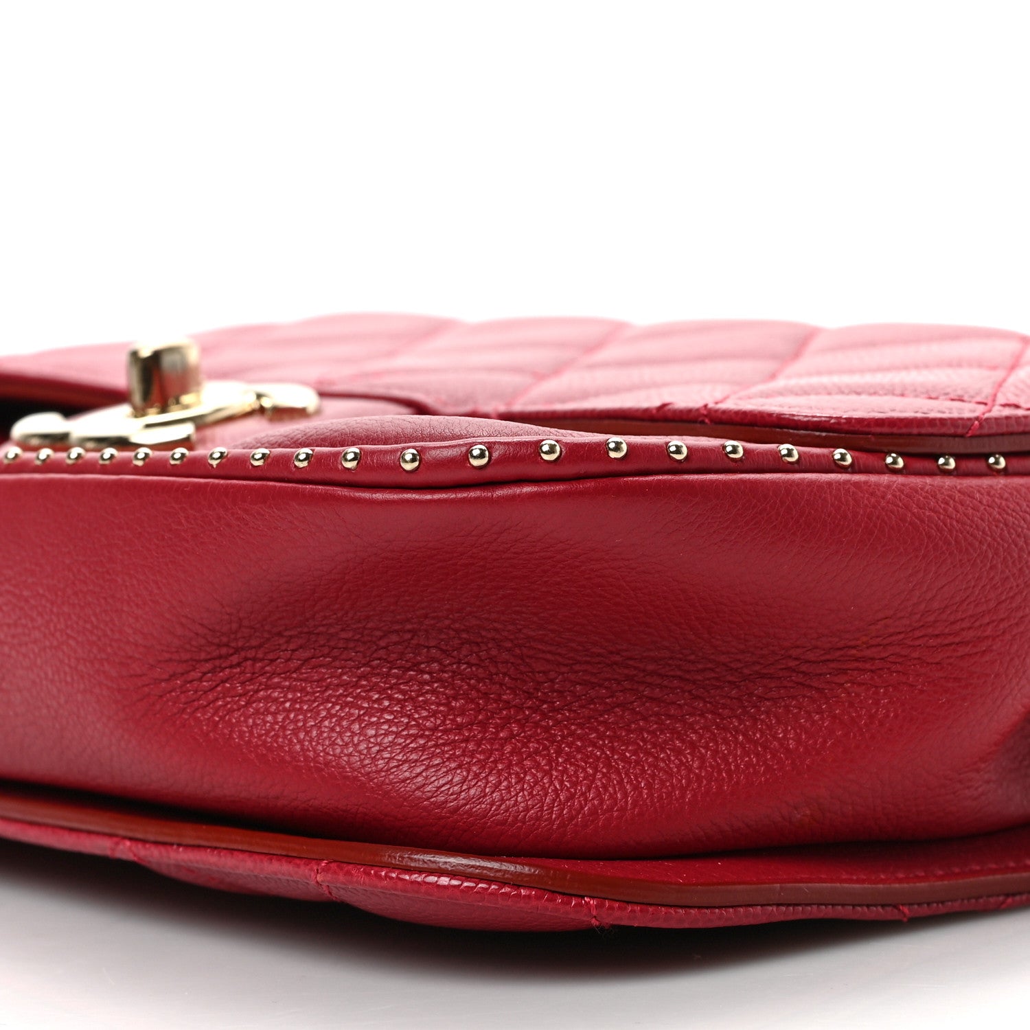 Chanel Caviar Quilted Small Studded Flap Red 9 of 9
