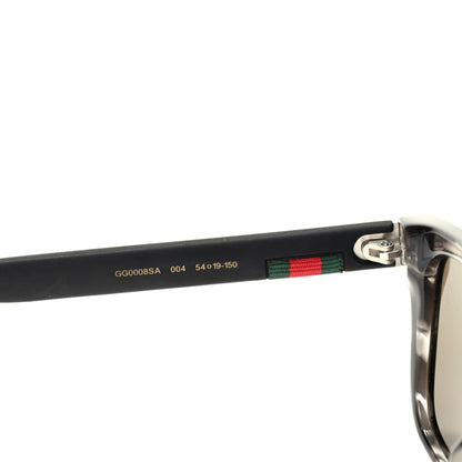 Gucci Square Frame Web Sunglasses GG0008SA Brown Black 4 of 6