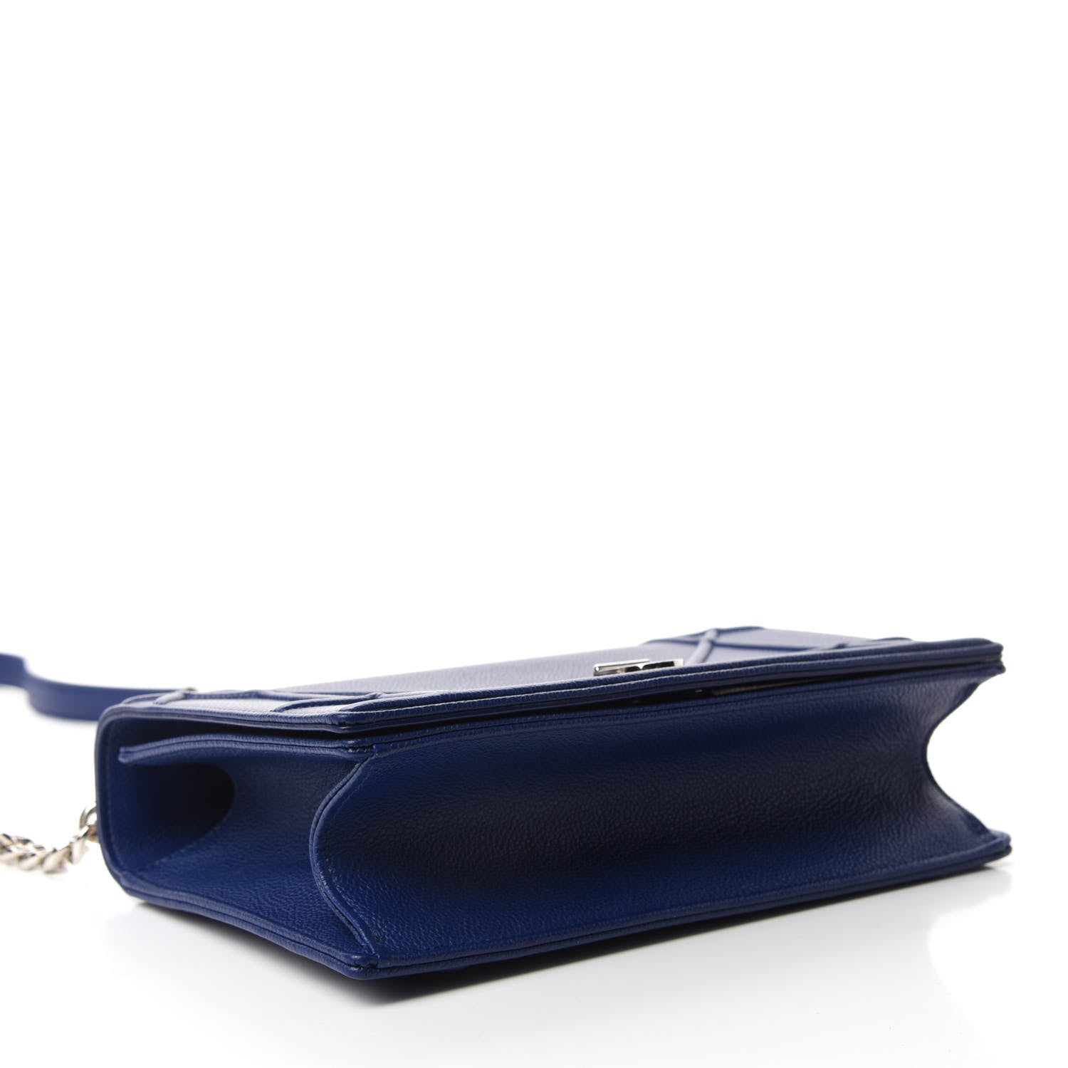 Christian Dior Grained Calfskin Medium Diorama Flap Bag Bleu De Minuit 4 of 13