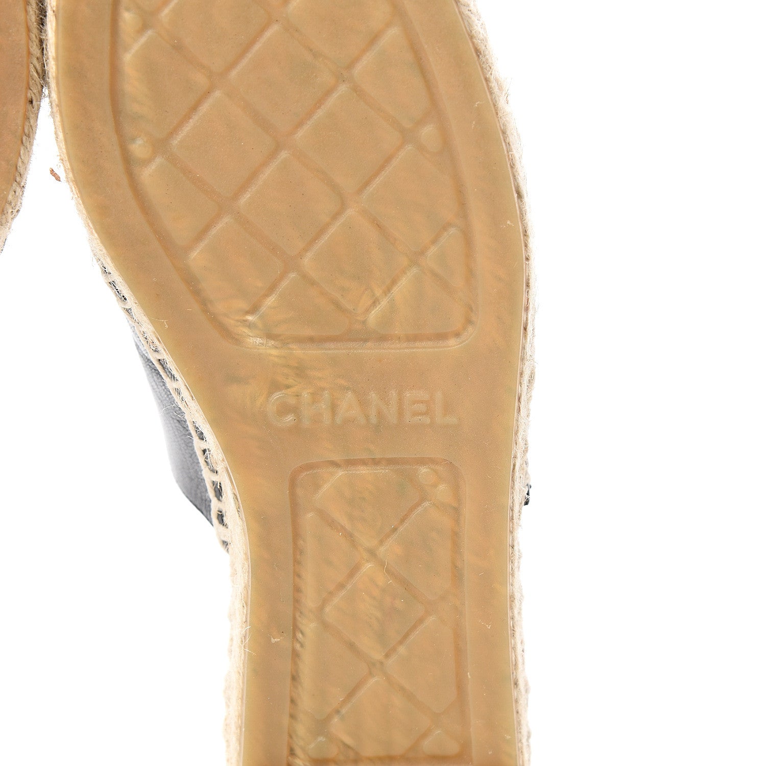 Chanel Iridescent Goatskin Patent CC Espadrille Mules 36 Black 7 of 10