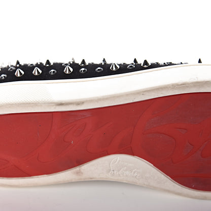 Christian Louboutin Veau Velours Studded Womens Slip On Sneakers 40.5 Black 13 of 18
