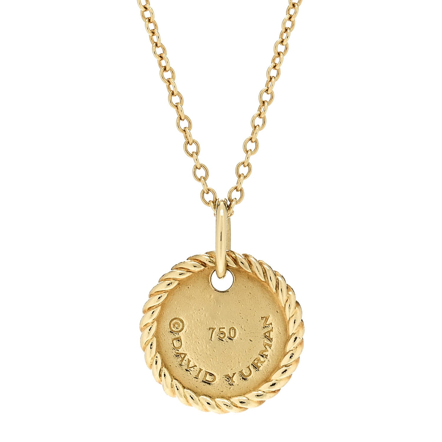 David Yurman DAVID YURMAN 18K Yellow Gold Diamond Initial E Charm Necklace 4 of 5