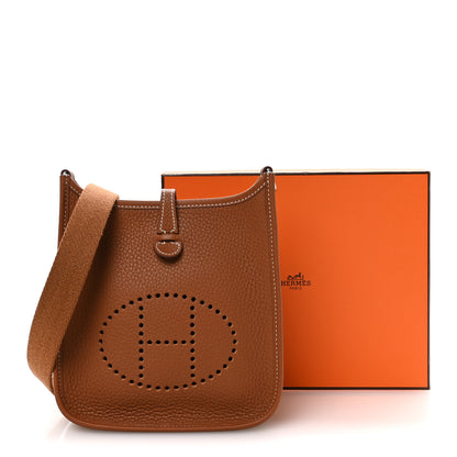Hermes Taurillon Clemence Evelyne TPM Gold 10 of 10