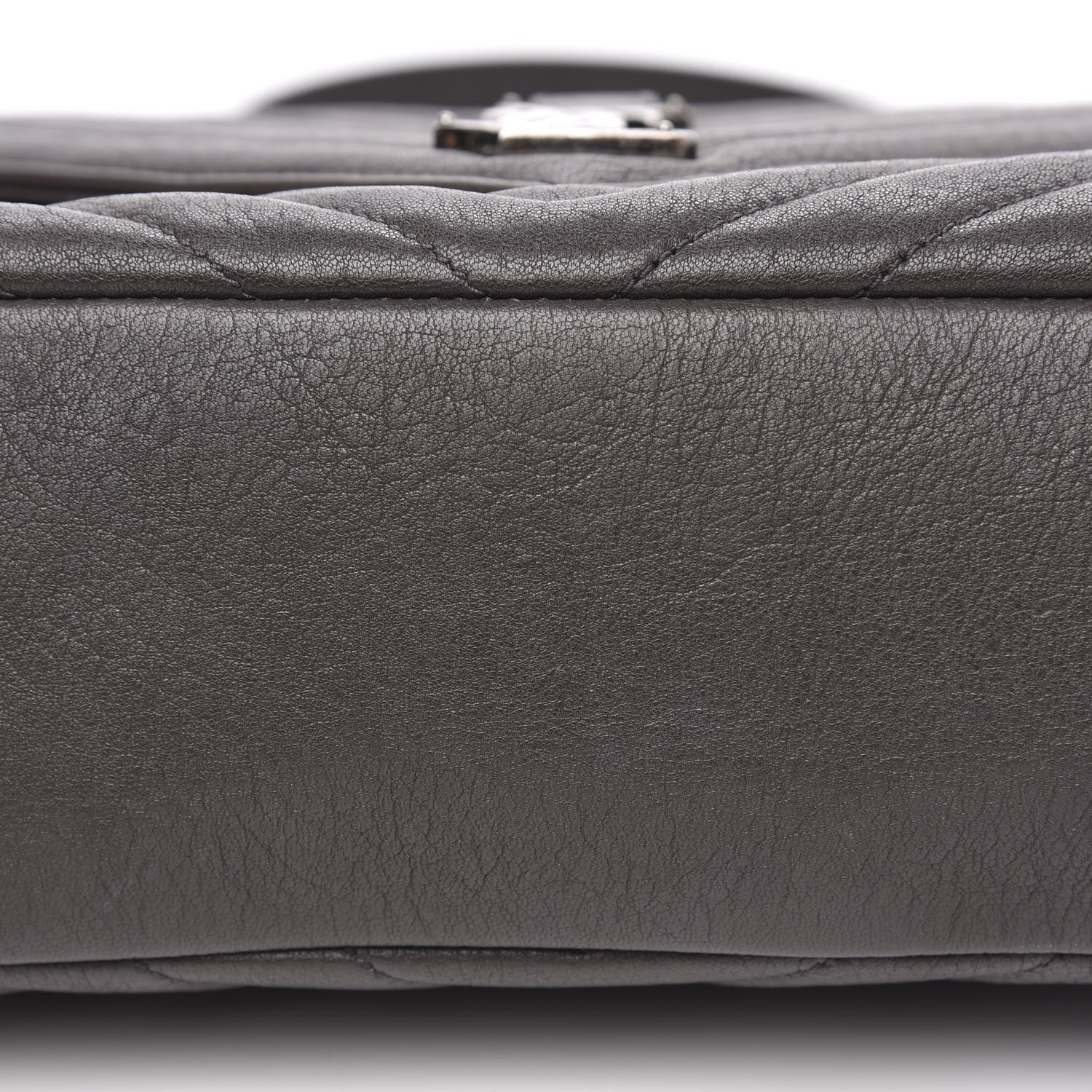Saint Laurent Sheepskin Matelasse Chevron Monogram Large College Satchel Dark Anthracite 8 of 16
