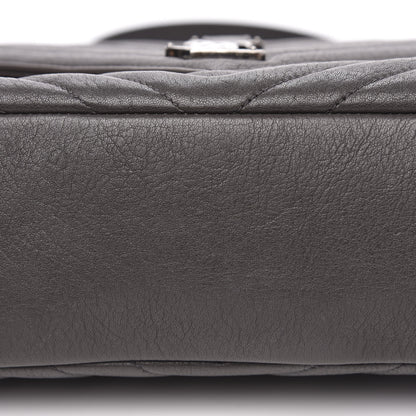 Saint Laurent Sheepskin Matelasse Chevron Monogram Large College Satchel Dark Anthracite 8 of 16