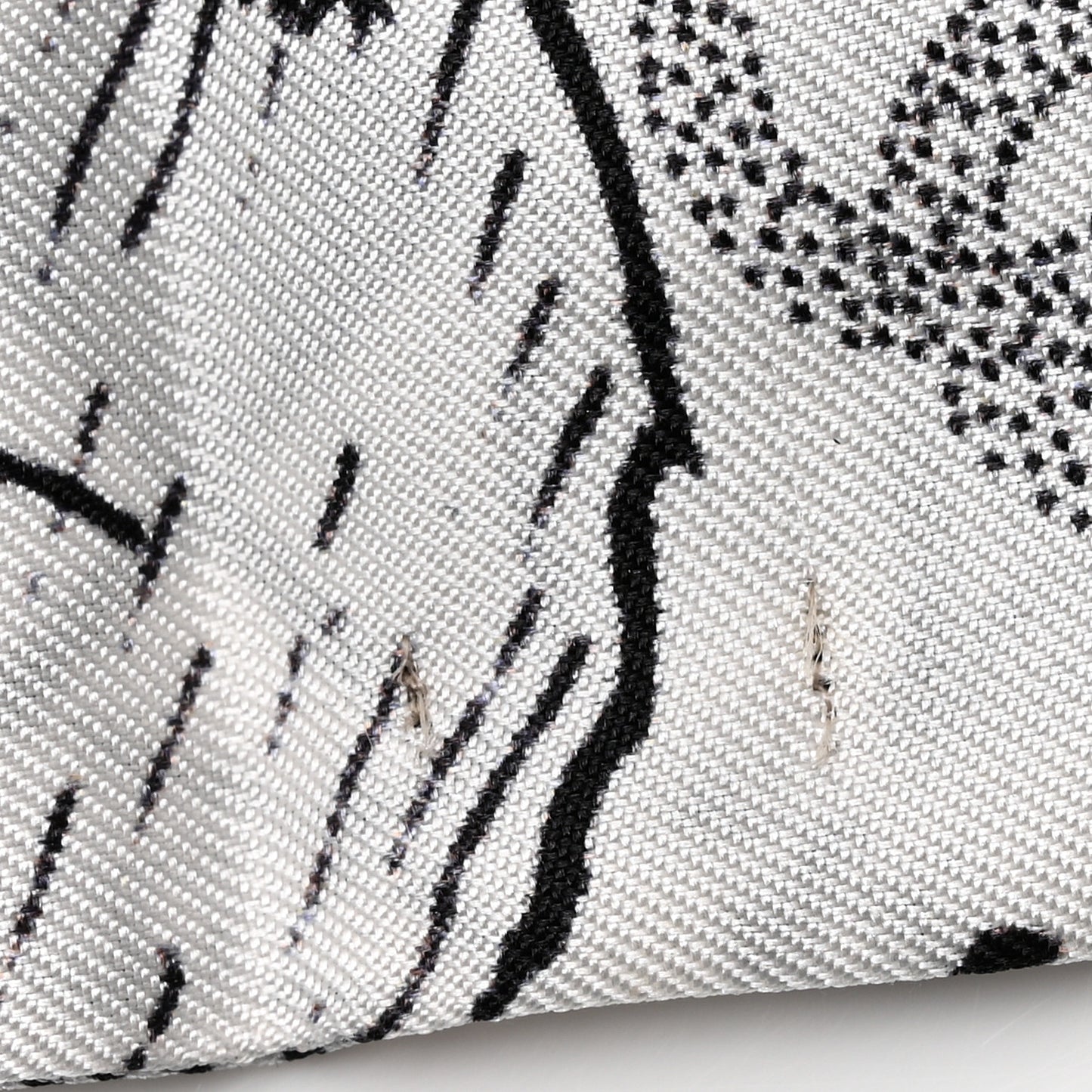 Silk Camellia CC Bandeau Scarf White Black