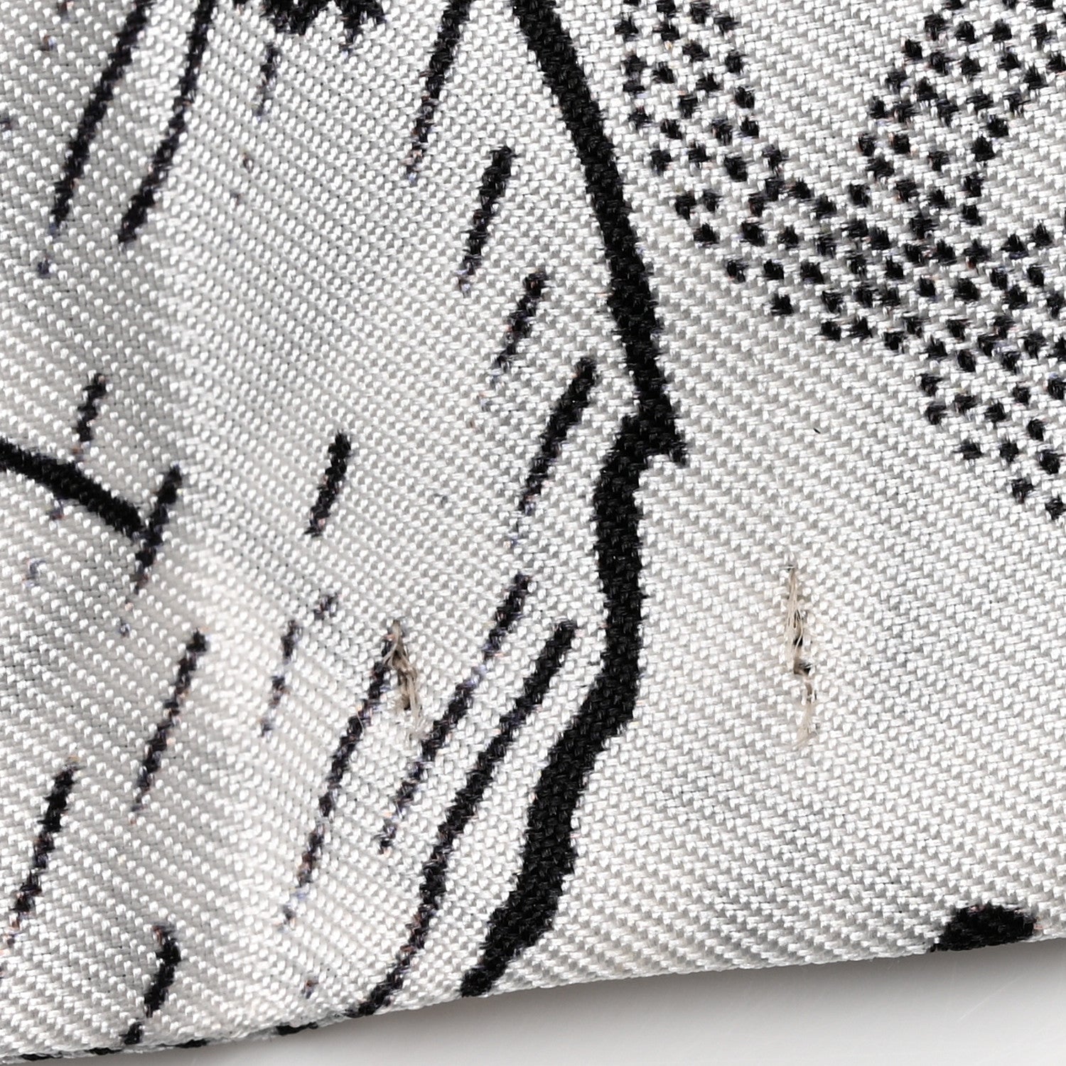 Chanel Silk Camellia CC Bandeau Scarf White Black 4 of 5