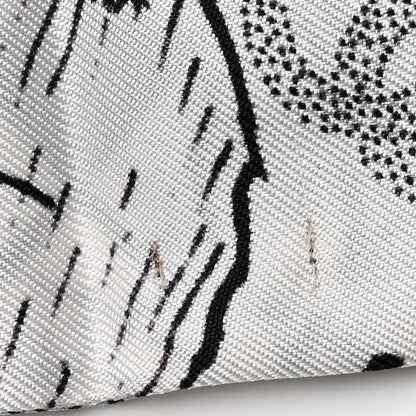 Chanel Silk Camellia CC Bandeau Scarf White Black 4 of 5