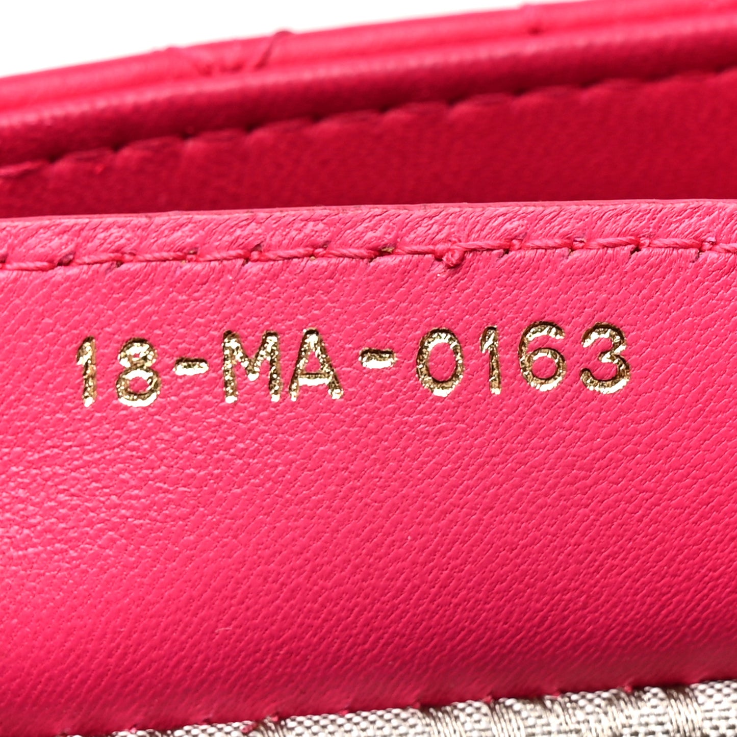 Lambskin Cannage Medium Lady Dior Fuchsia