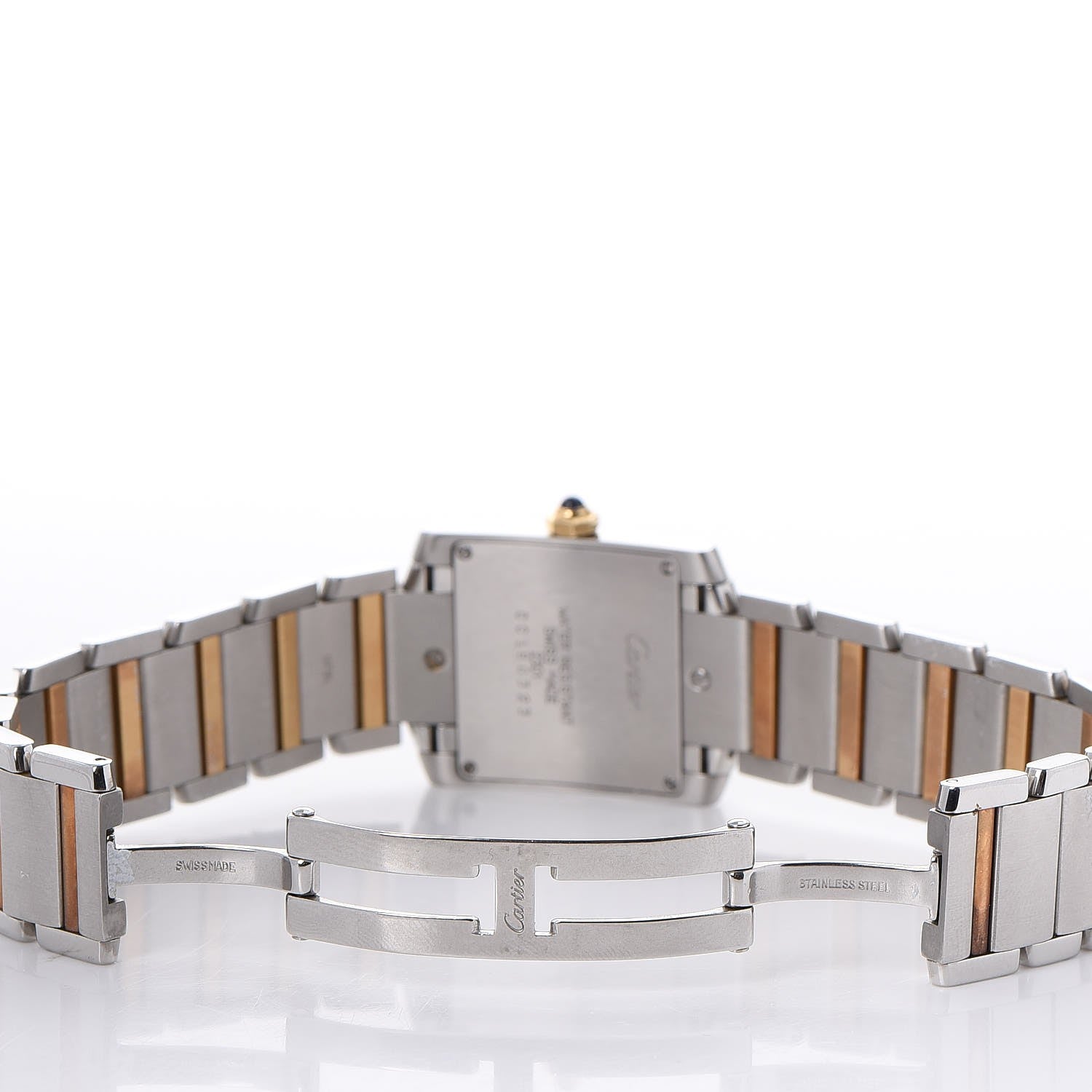 Cartier Stainless Steel 18K Yellow Gold 25mm Tank Francaise Quartz Watch 10 of 11