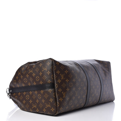 Louis Vuitton Monogram Macassar Keepall Bandouliere 55 4 of 13