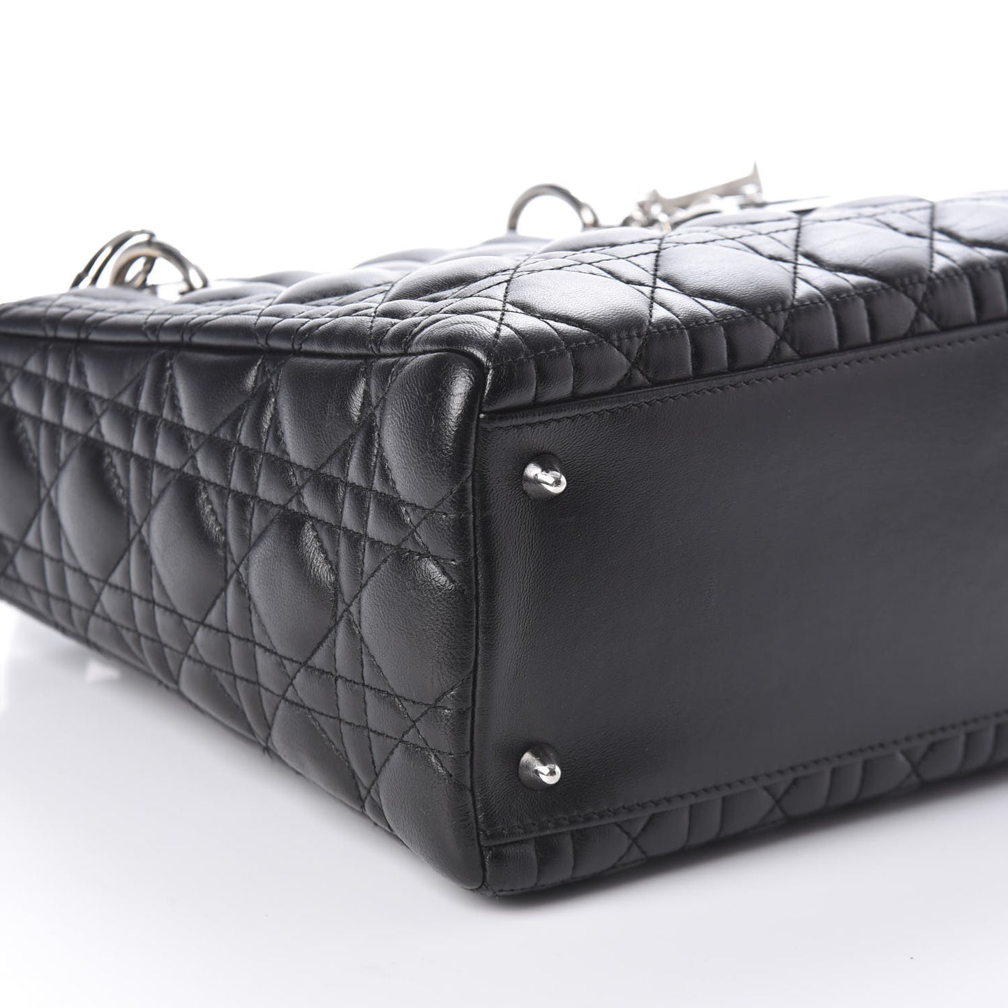 Lambskin Cannage Medium Lady Dior Black
