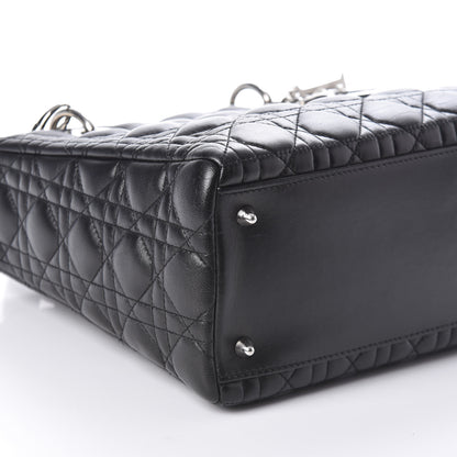 Christian Dior Lambskin Cannage Medium Lady Dior Black 7 of 8