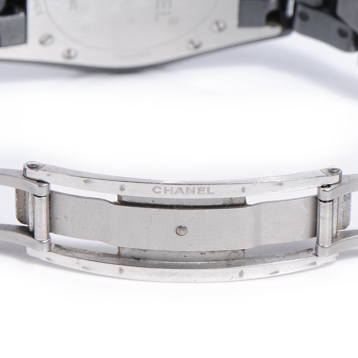 Chanel Stainless Steel Ceramic Diamond Pave Bezel 33mm J12 Quartz Watch Black 4 of 6