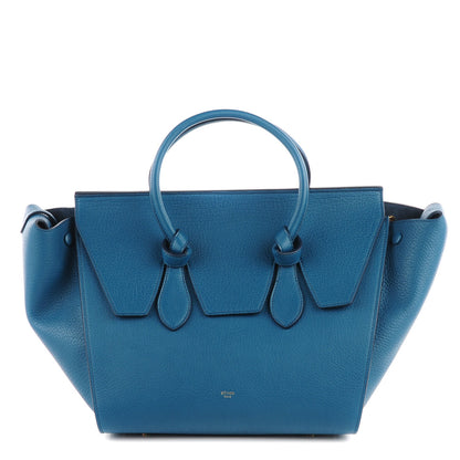 Celine Grained Calfskin Small Tie Knot Tote Denim 1 of 9