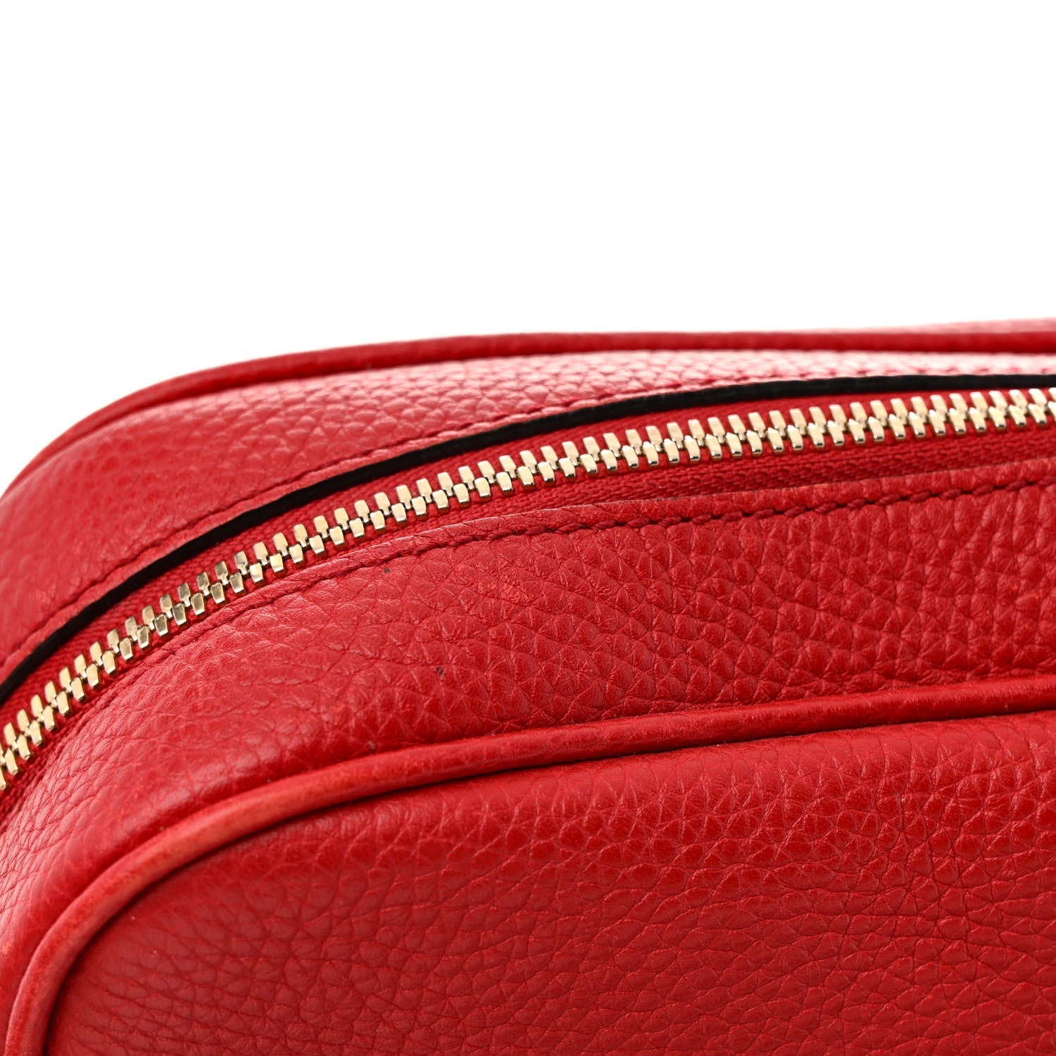 Gucci Pebbled Calfskin Small Soho Disco Bag Tabasco Red 14 of 19