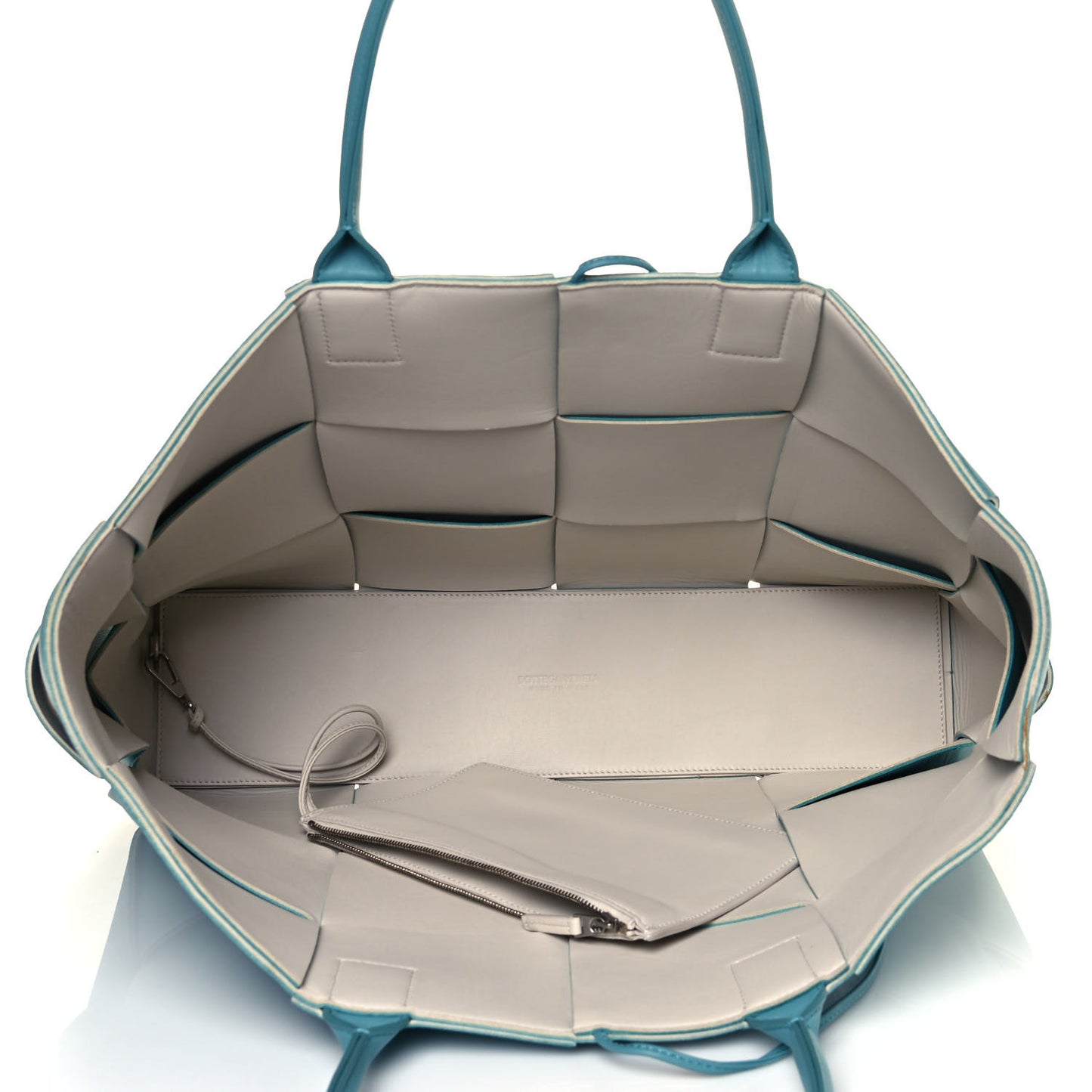 Nappa Maxi Intrecciato Large Arco Tote Linoleum