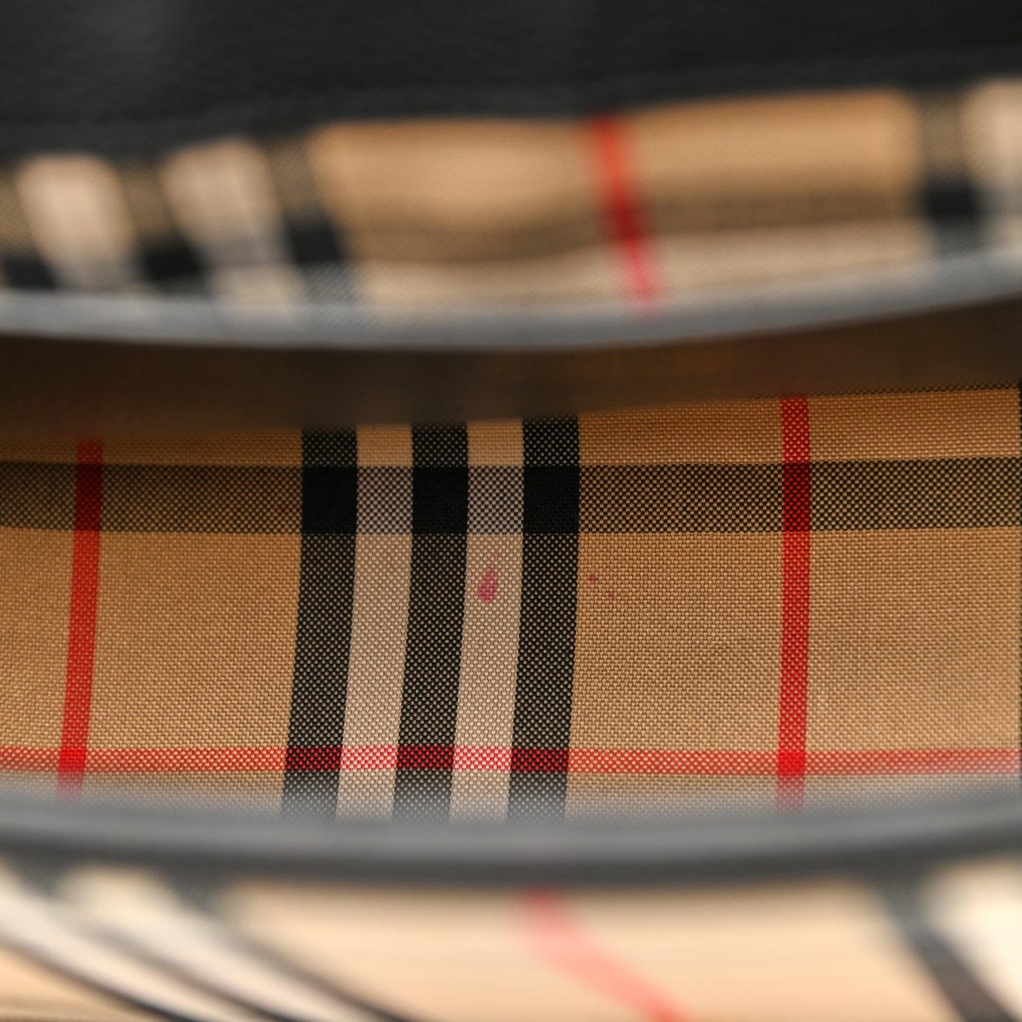 Grainy Calfskin Vintage Check Note Crossbody Bag Black