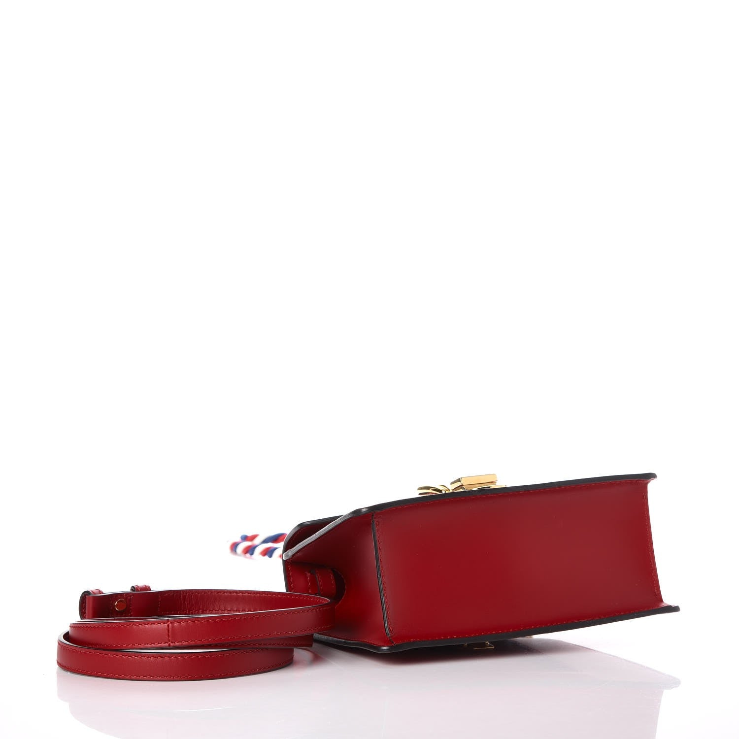 Gucci Calfskin Mini Sylvie Top Handle Bag Hibiscus Red 5 of 9