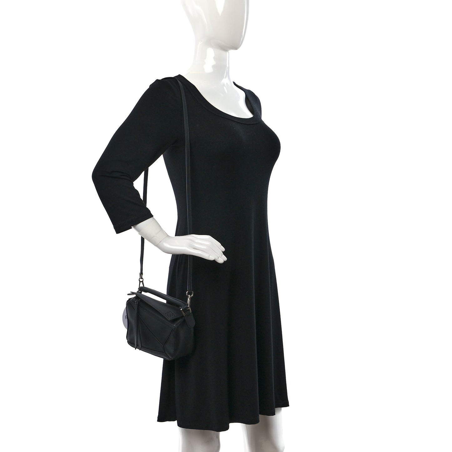 Calfskin Mini Puzzle Bag Black