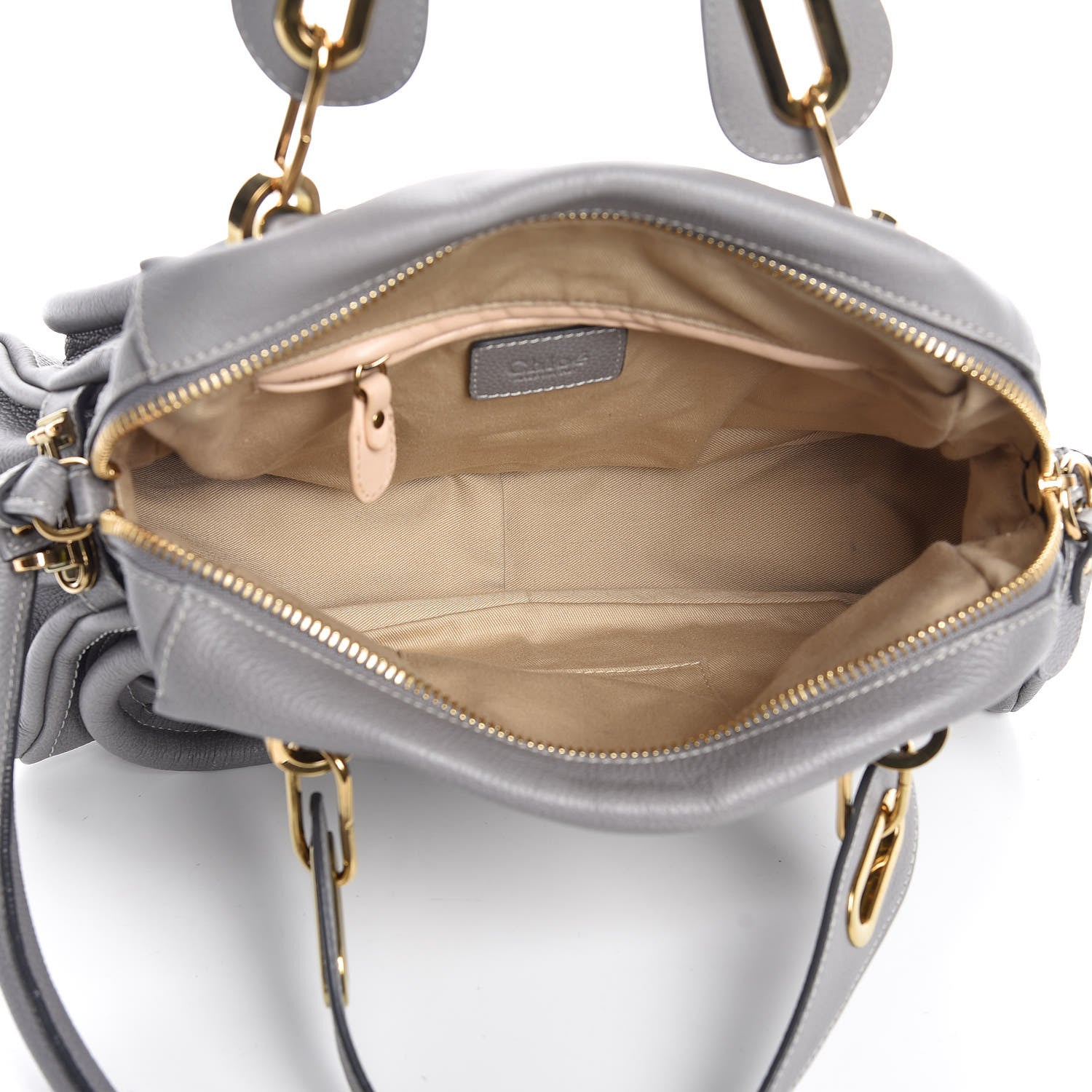 Chloe Calfskin Medium Paraty Cashmere Grey 6 of 12