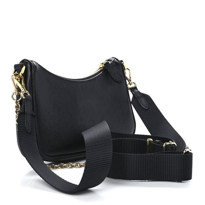 Prada Saffiano Lux Mini Shoulder Bag Black 3 of 14