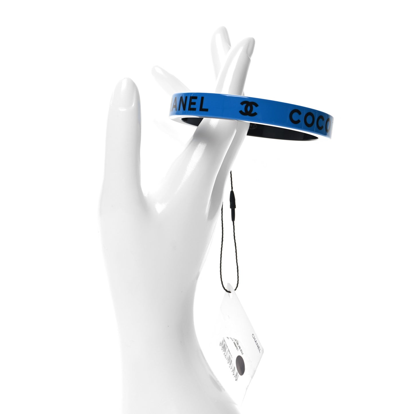 Resin Logo Bangle Bracelet Blue Black