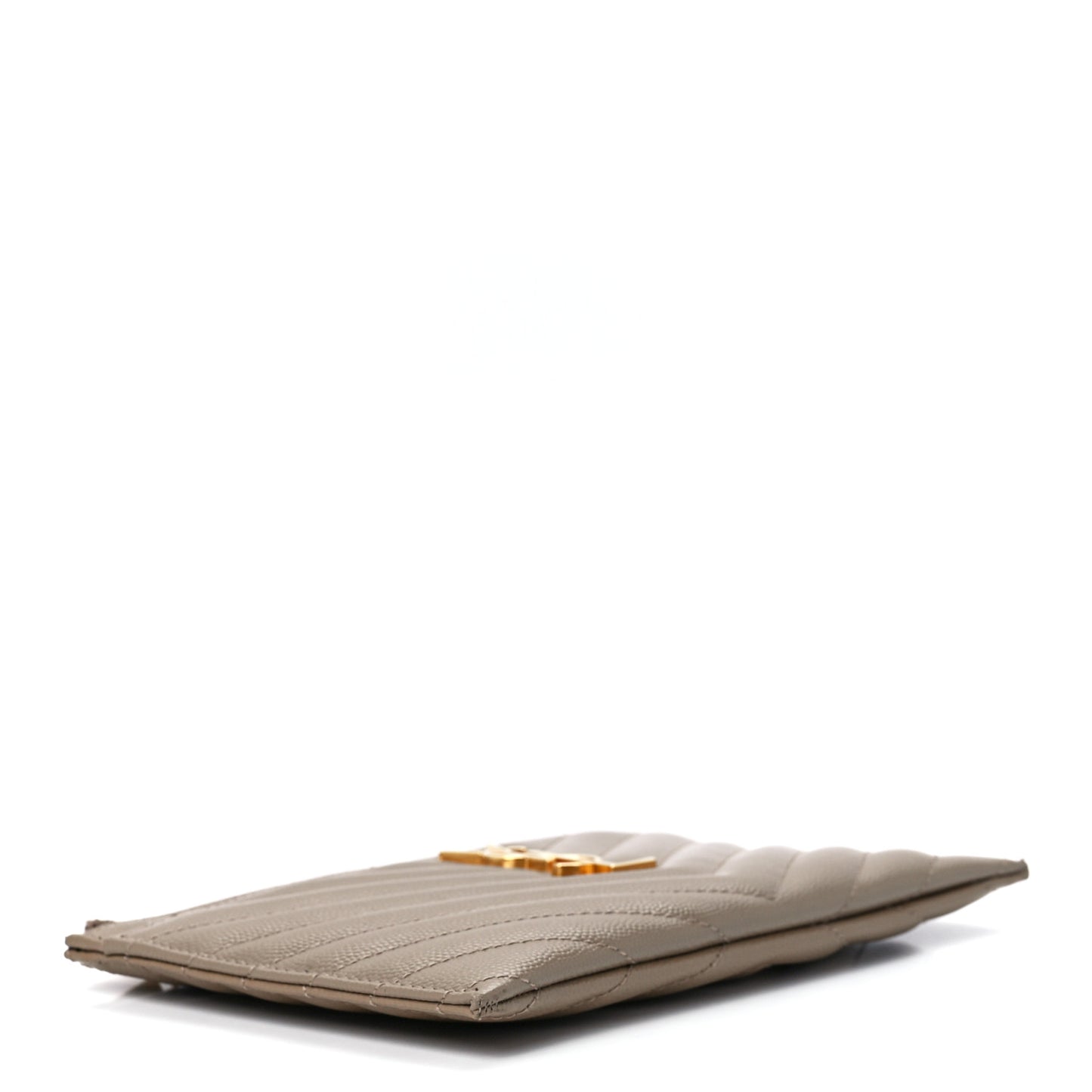 Grain De Poudre Chevron Monogram Bill Pouch Dusty Grey