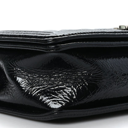 Chanel Patent Calfskin Enamel Quilted New Medium Boy Flap Black 8 of 9
