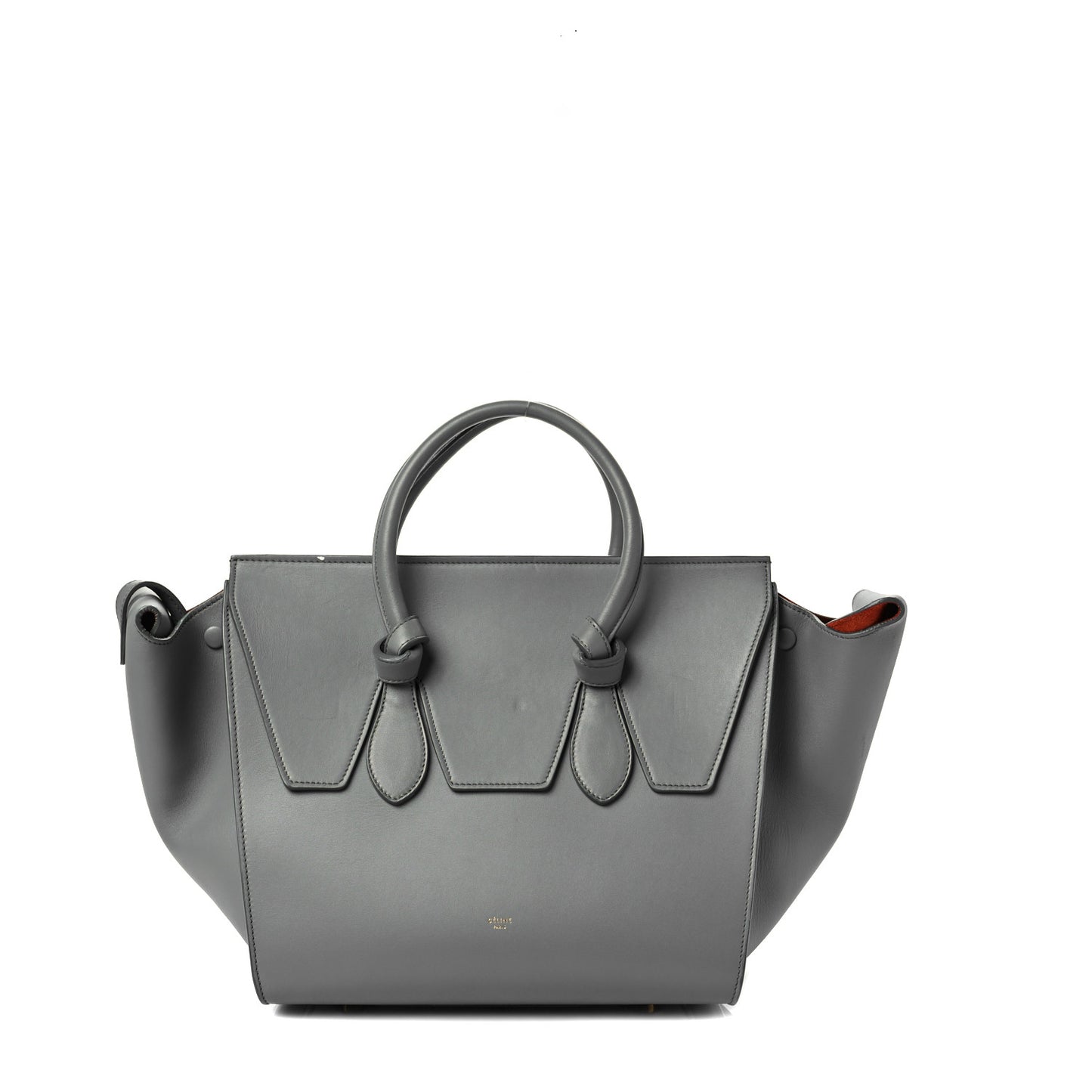Natural Calfskin Large Tie Knot Tote Grey