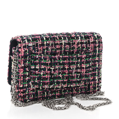 Chanel Tweed Quilted Reissue Wallet On Chain WOC Pink Multicolor 3 of 10