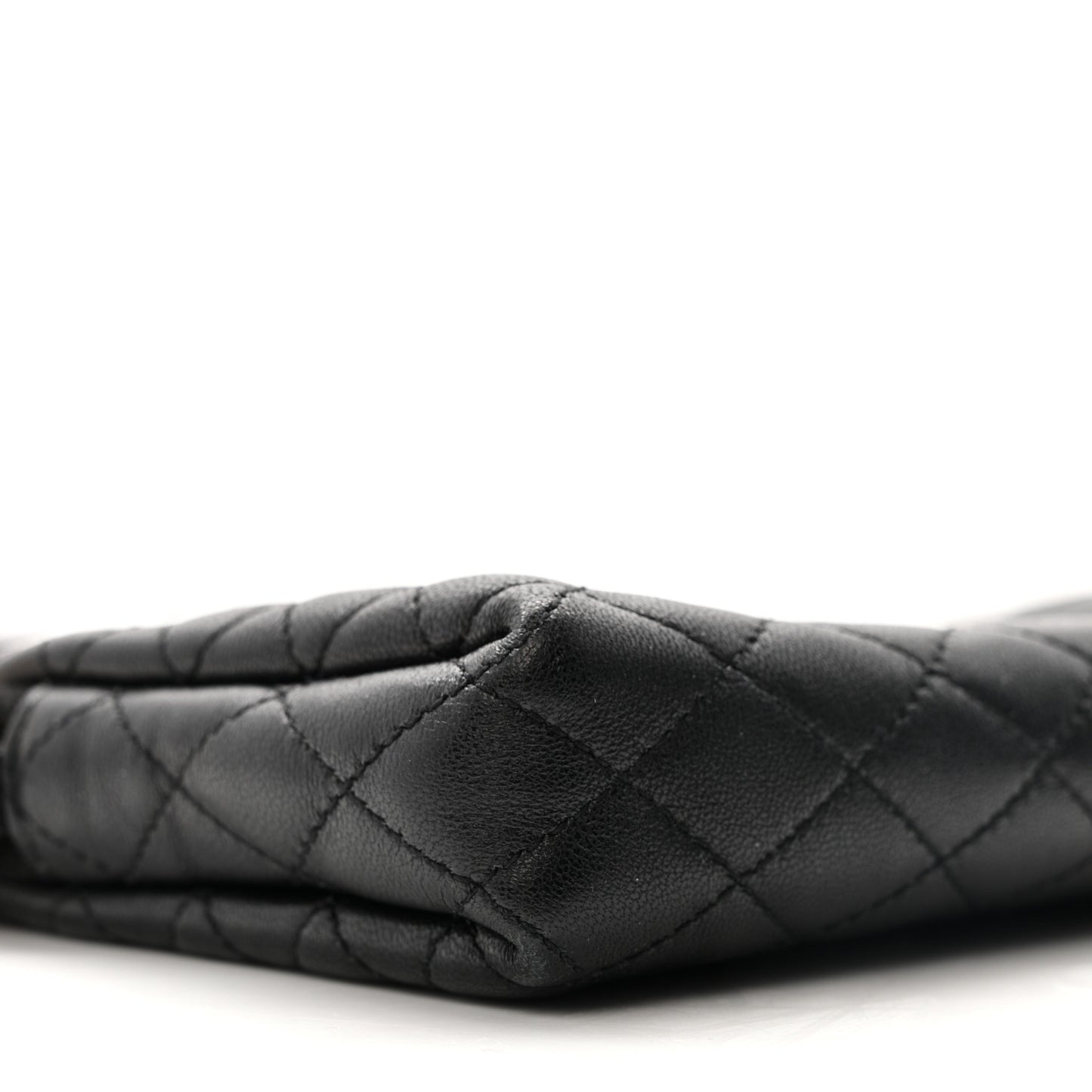 Lambskin Quilted Gaby Zipped Pouch Black