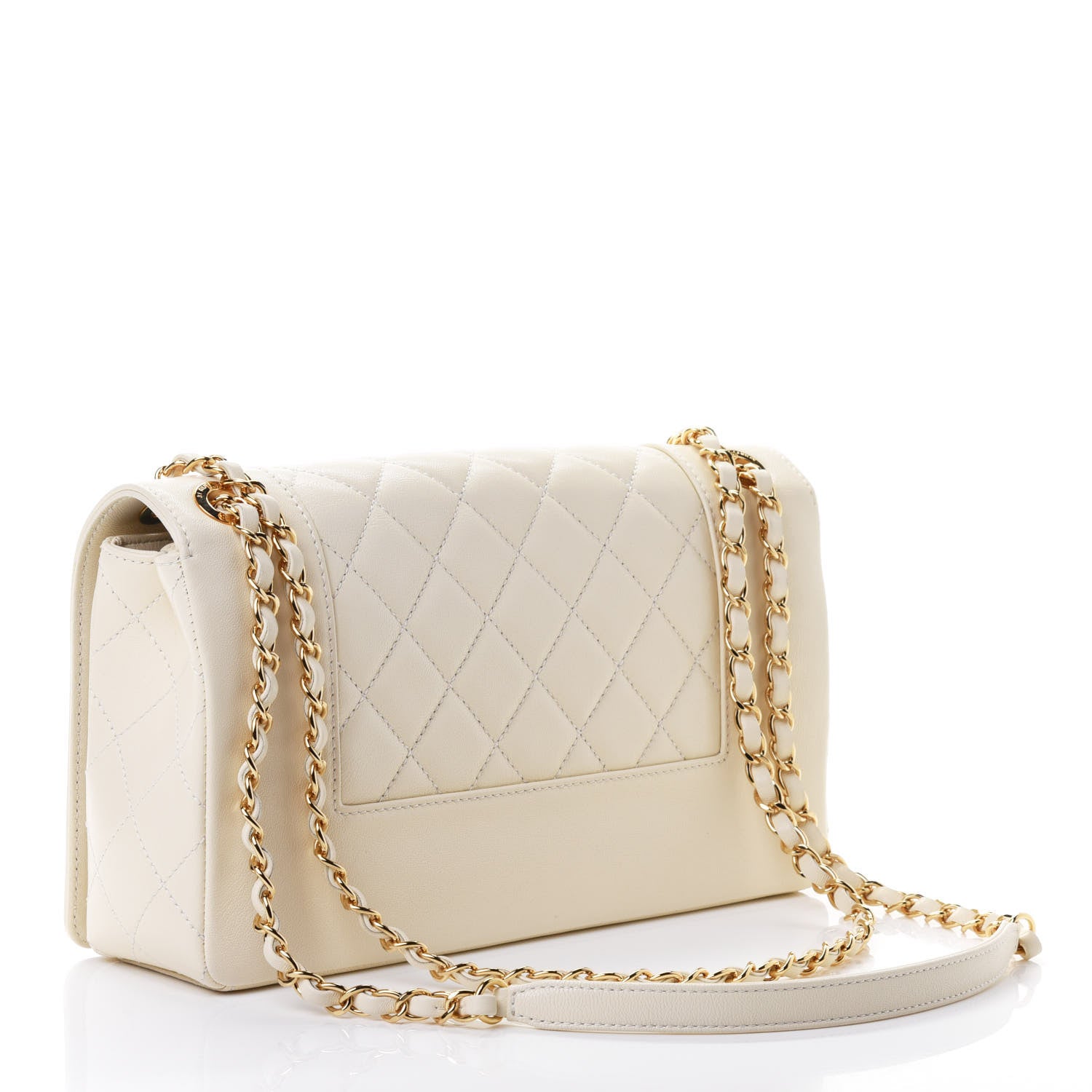 Chanel Sheepskin Quilted Vintage Mademoiselle Flap White 2 of 4