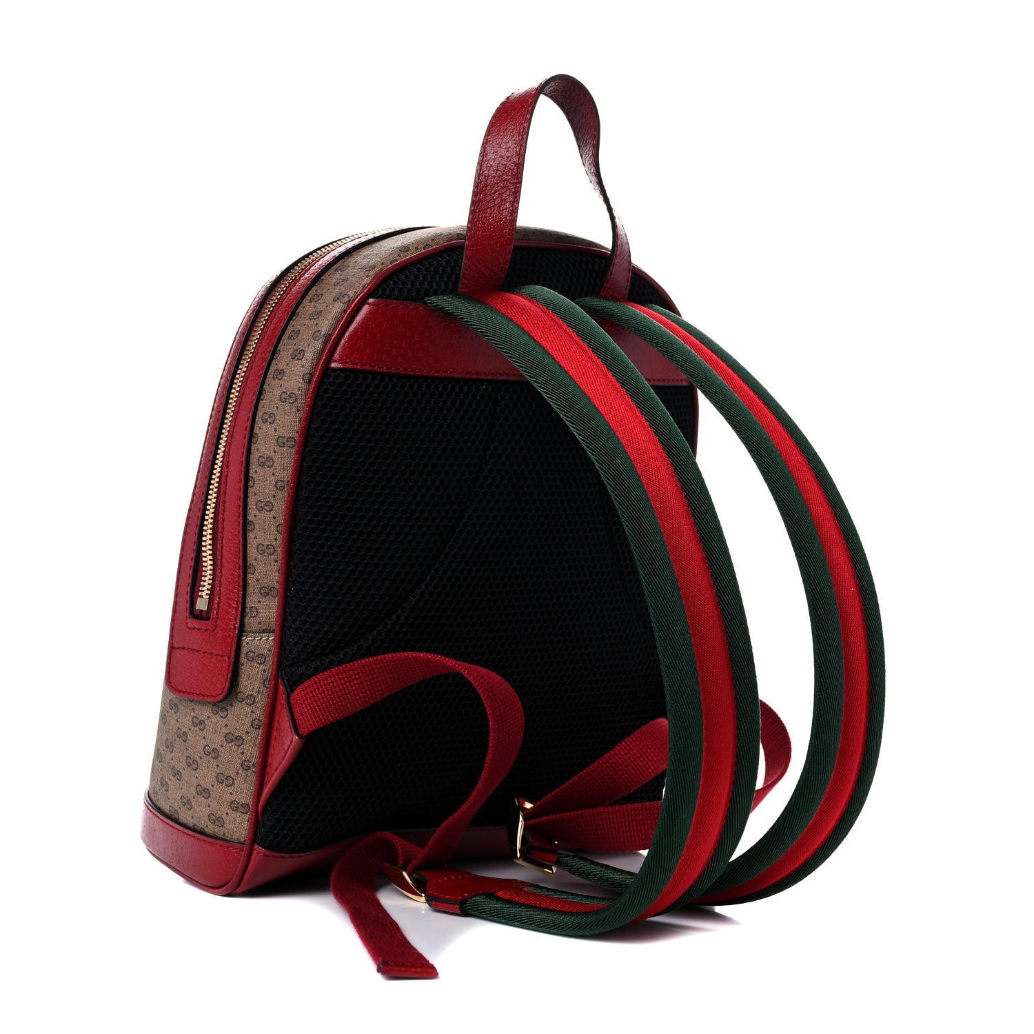 Gucci X DORAEMON Mini Vintage GG Supreme Monogram Small Dome Backpack Beige Cherry Red 3 of 10
