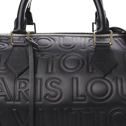 Louis Vuitton Calfskin Embossed Speedy Cube 30 Black 10 of 10