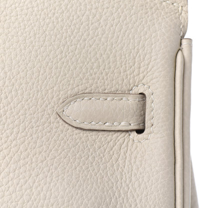 Hermes Taurillon Clemence Birkin 25 Craie 9 of 33