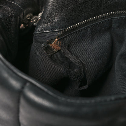 Saint Laurent Lambskin Quilted Medium Loulou Puffer Monogram Chain Satchel Black 13 of 13