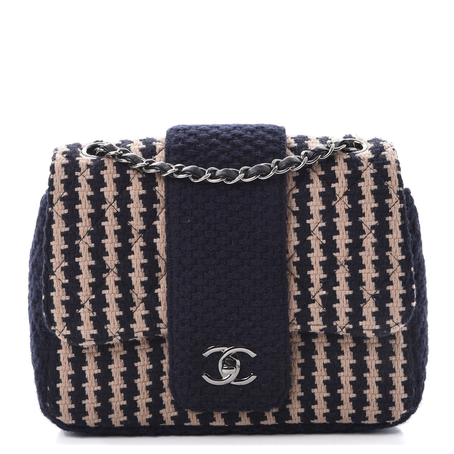 Tweed Small Elementary Chic Flap Blue Beige