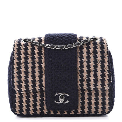 Chanel Tweed Small Elementary Chic Flap Blue Beige 1 of 10