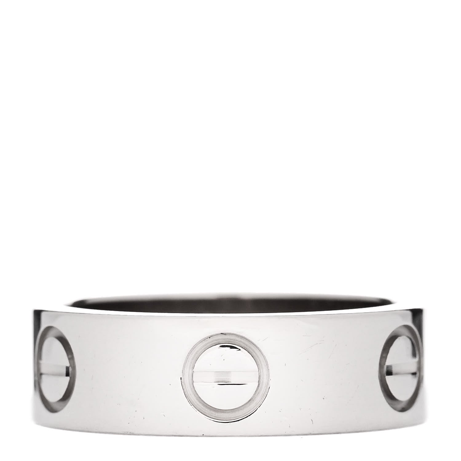 Cartier 18K White Gold 5.5mm LOVE Ring 49 4.75 1 of 4