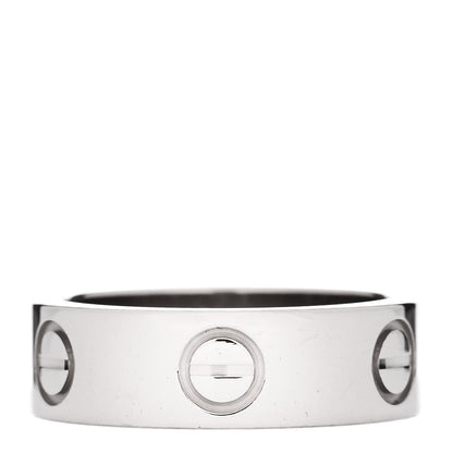 Cartier 18K White Gold 5.5mm LOVE Ring 49 4.75 1 of 4