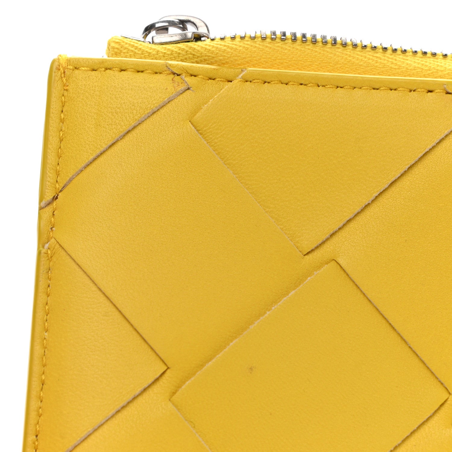 Bottega Veneta Nappa Maxi Intrecciato Coin Purse Yellow 9 of 9